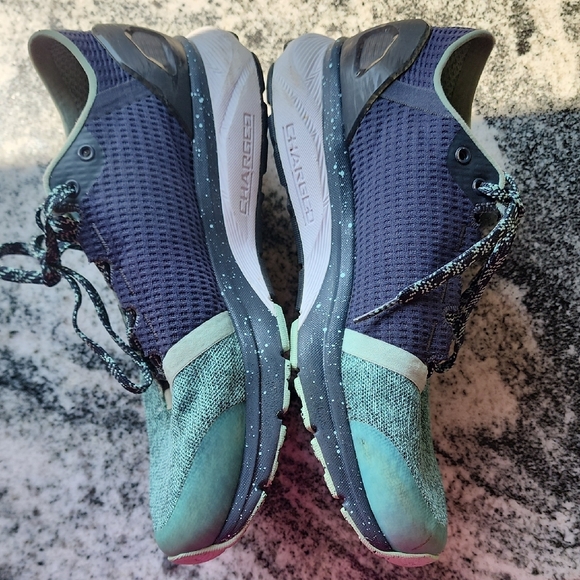 (8) Under Armour Aqua &Grey Bandit 2 Athletic Shoes Durable Outsole Athletic Run - Picture 3 of 13